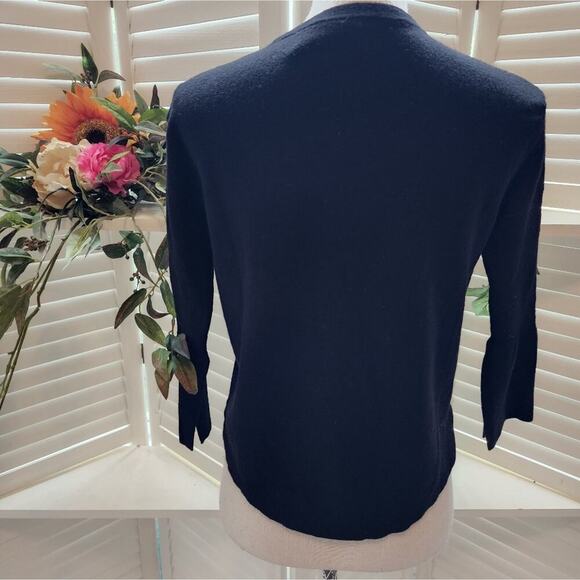 ALEXIS XS BLACK WOOL CROP SWEATER - Picture 4 of 6